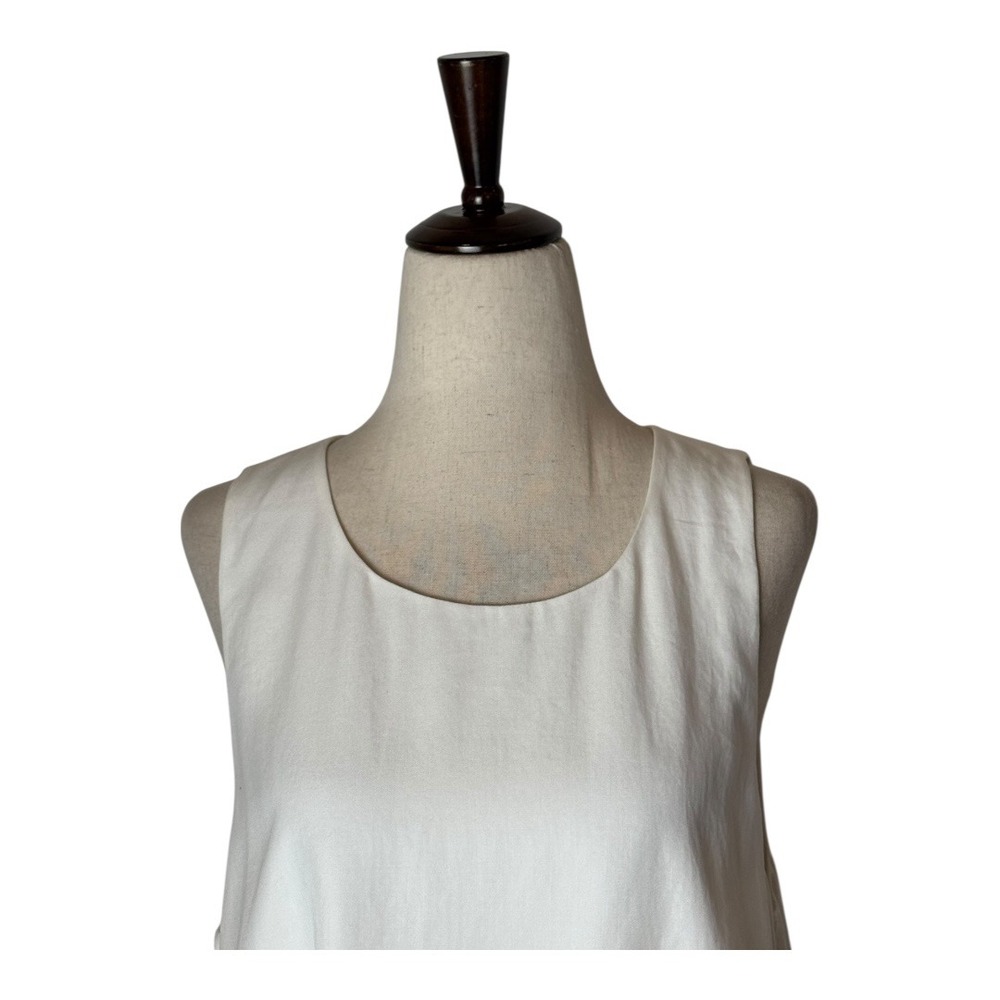 Julie Brown NYC Shirt Women Large White Sleeveless Layered Tencel Cara Top NWT - Picture 4 of 12